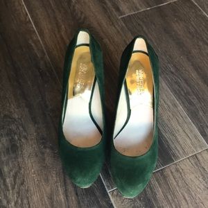 Green Suede Michael Kors Pumps